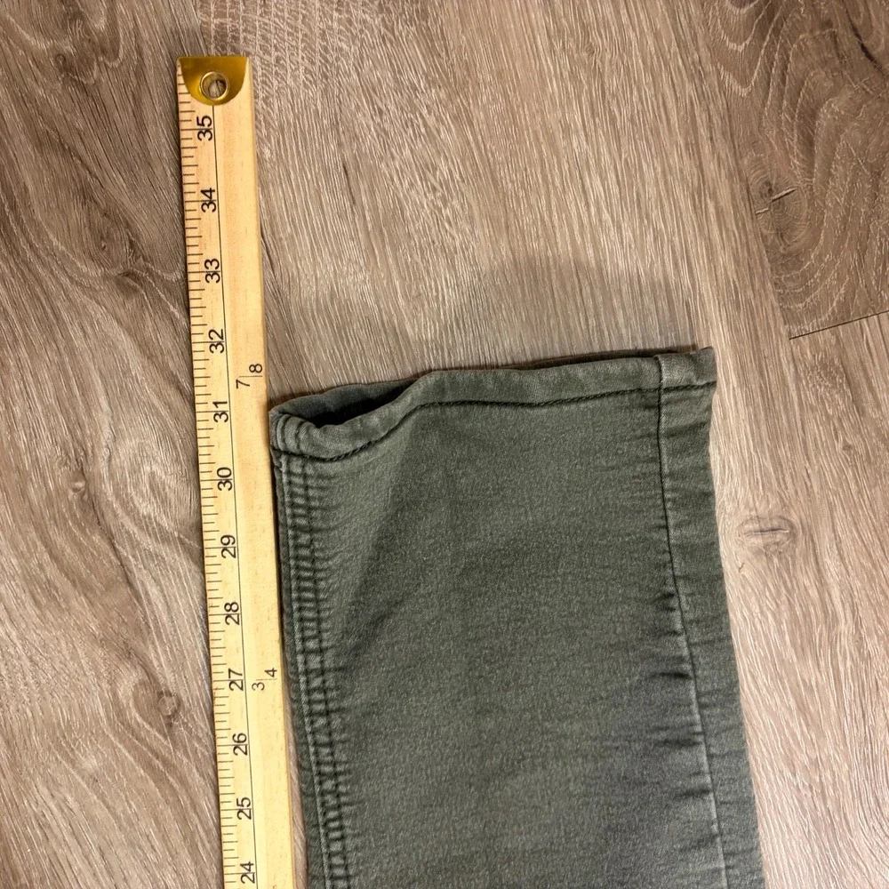 Vintage Genes Black Mens Skinny Jeans 32x32 Green Gray Tapered Stretch